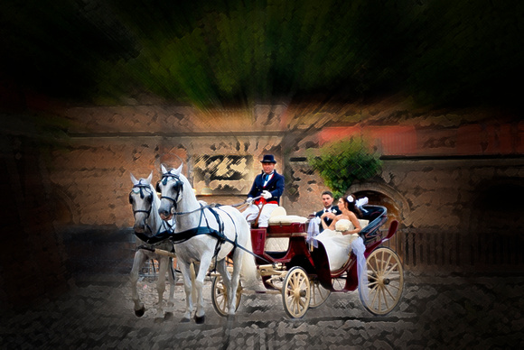rome wedding carriage 1